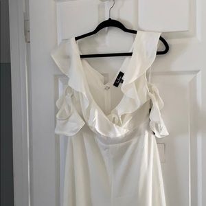 White Wide Leg Jumpsuit